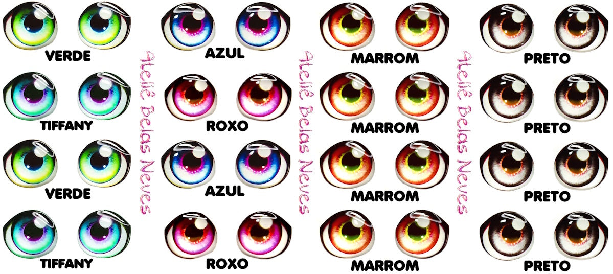 Olhos RESINADOS ABNDOLL2600