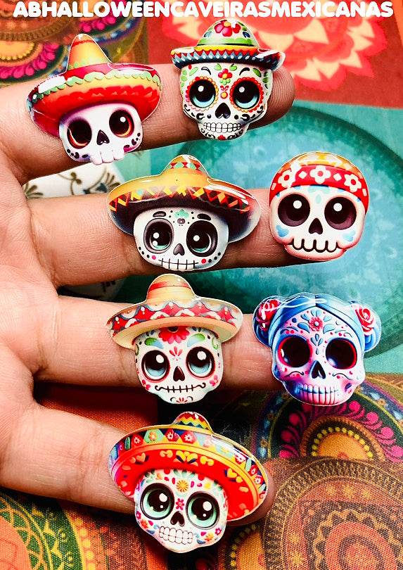 HALLOWEEN APPLIQUES ABNHALLOWEENSKULLMEXICANS