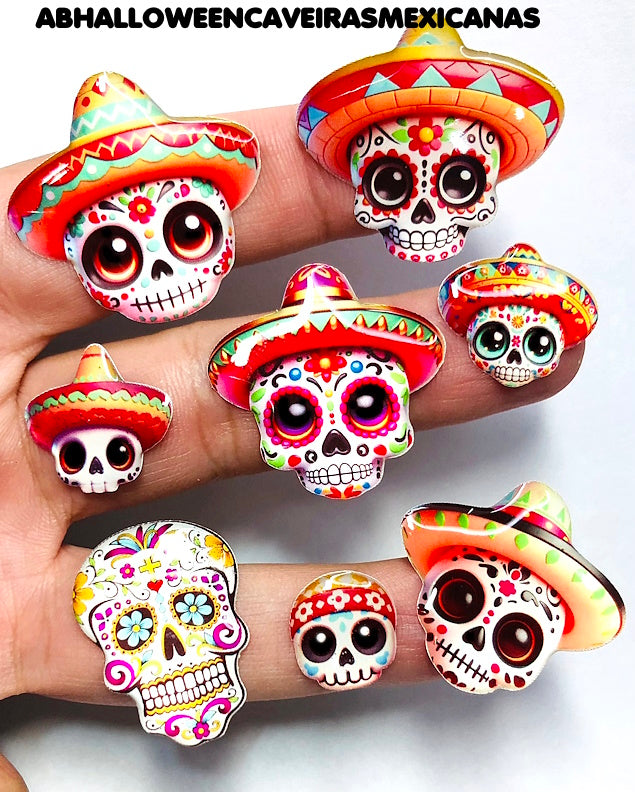 HALLOWEEN APPLIQUES ABNHALLOWEENSKULLMEXICANS