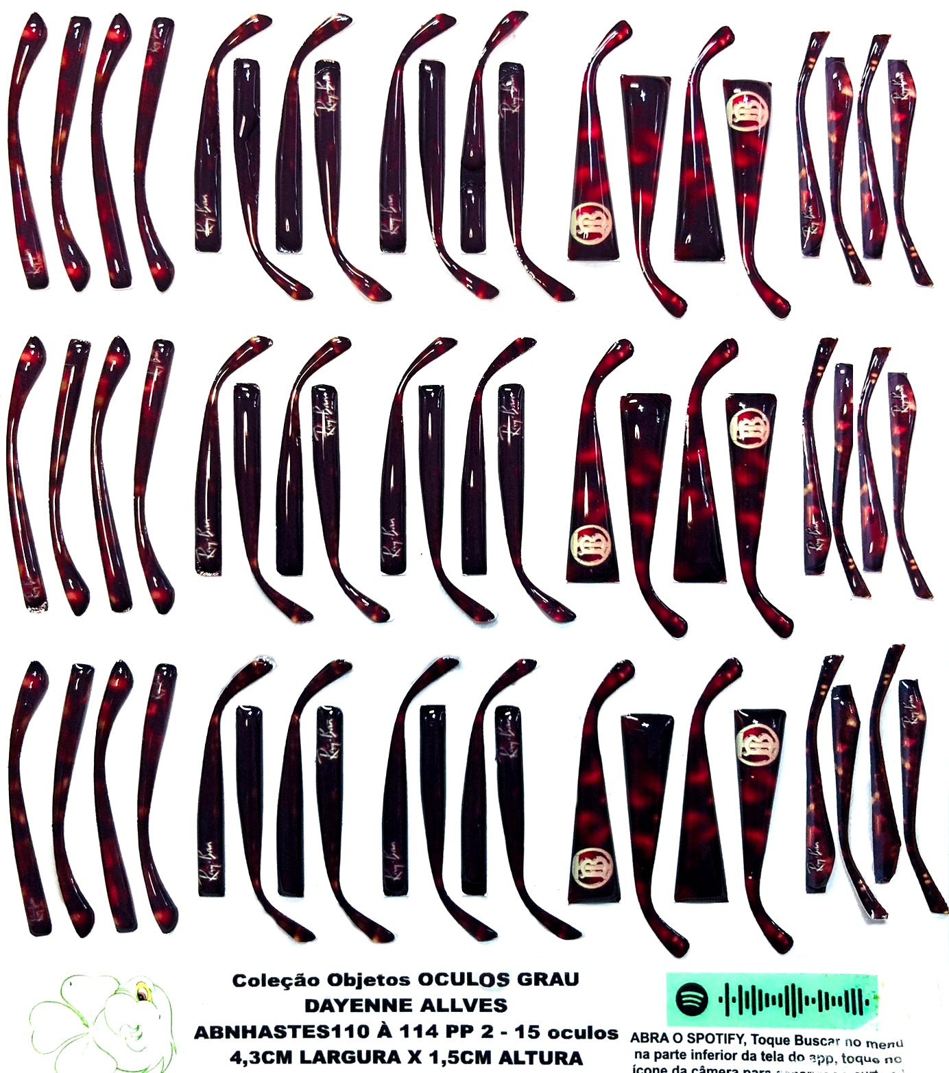 HASTES RESINADAS ABNHASTES110 A 114 PARA OCULOS ABNOCULOS110 A 114