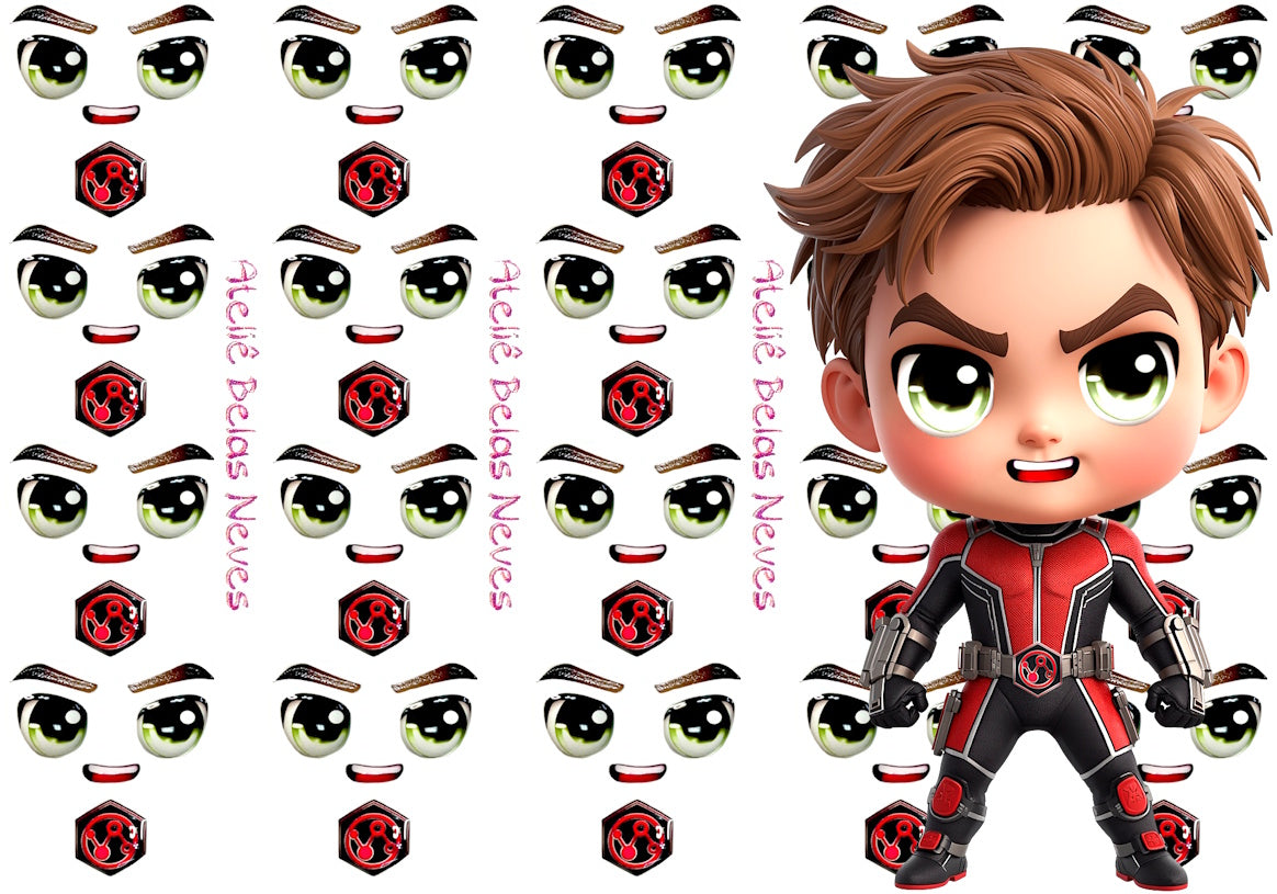 KIT RESINADOS Rostos e elementos HOMEM FORMIGA ABNHOMEMFORMIGAKIT