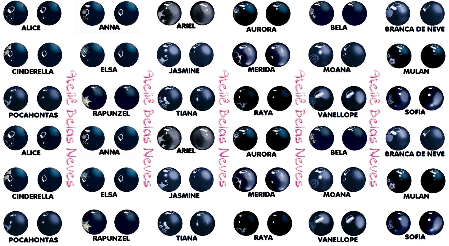 Olhos Resinados ABNK100PRINCESINHAS