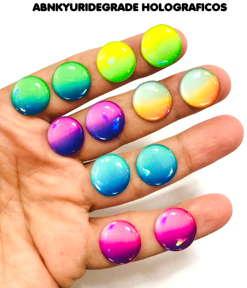 Olhos Resinados ABNKYURIDEGRADE HOLOGRÁFICOS E GLITTER