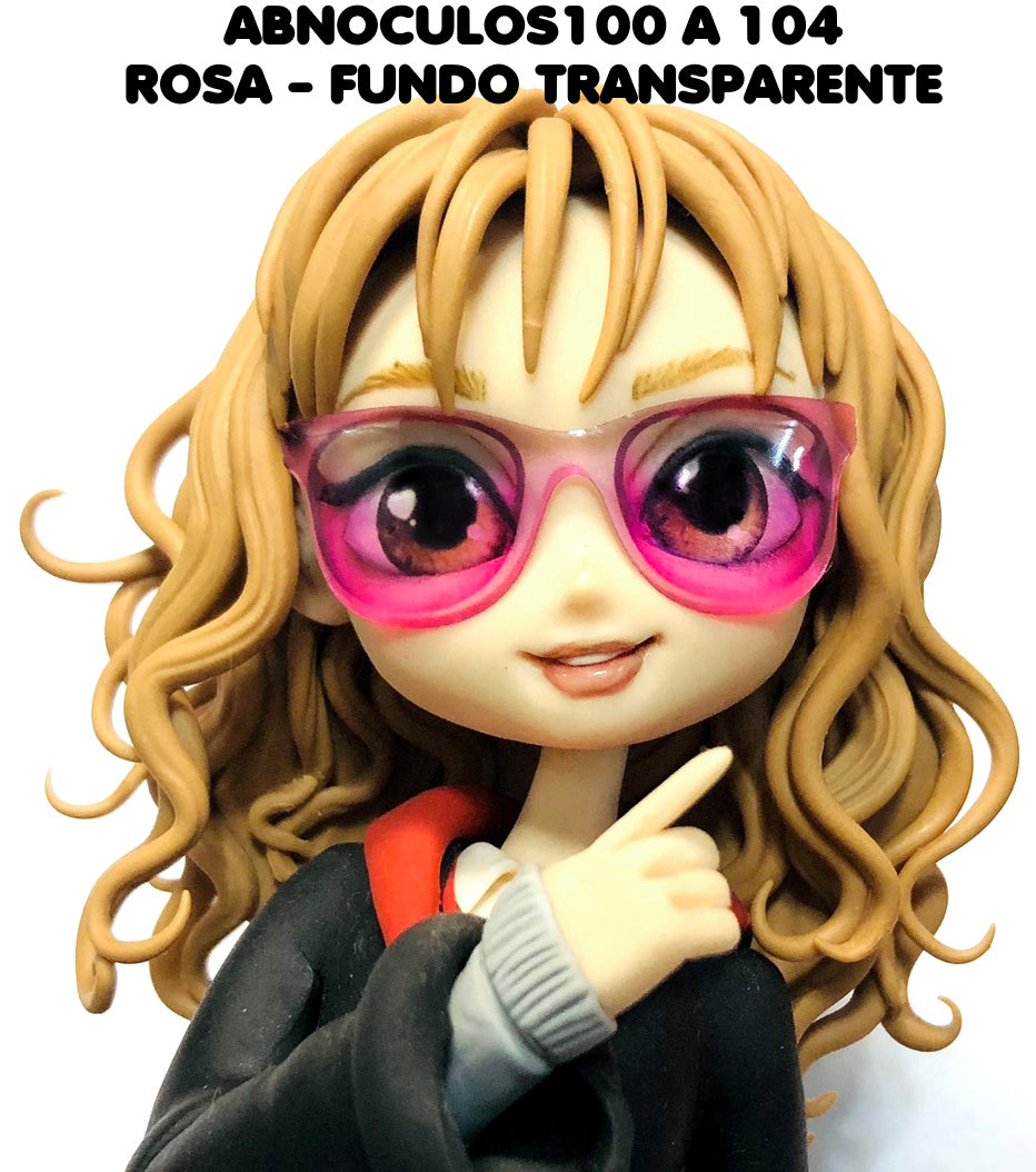 Oculos RESINADOS ESCUROS FUNDO TRANSPARENTE- ABNOCULOS100 A 104