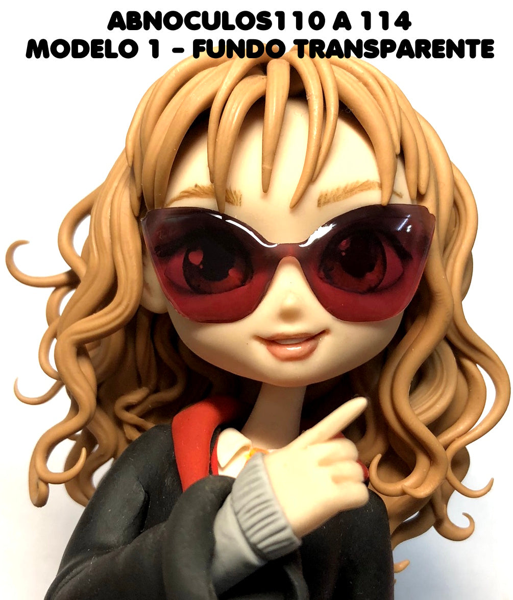 Oculos RESINADOS ESCUROS FUNDO TRANSPARENTE - ABNOCULOS110 A 114
