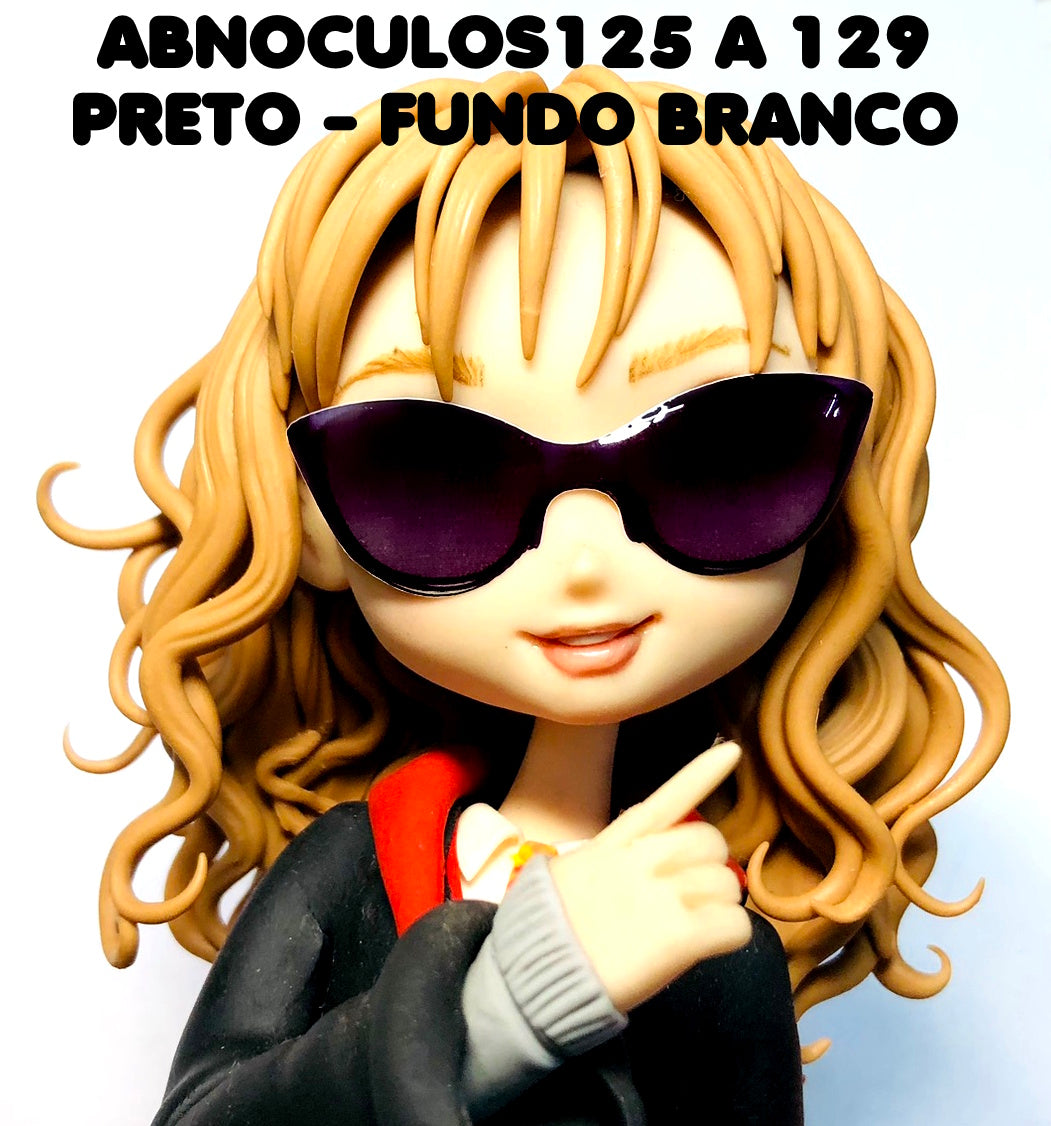 Oculos RESINADOS ESCUROS FUNDO BRANCO - ABNOCULOS125 A 129