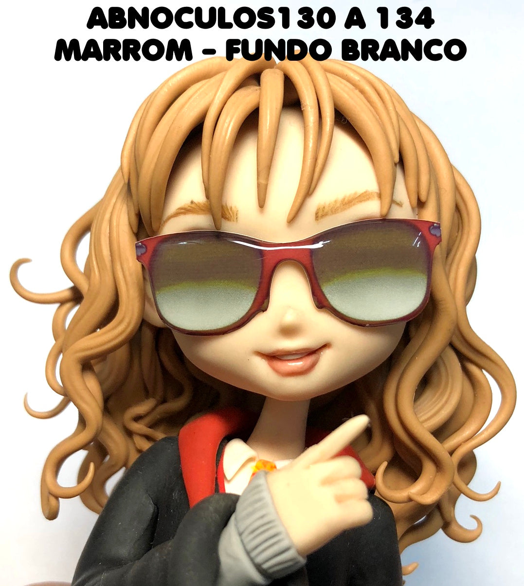 Oculos RESINADOS ESCUROS FUNDO BRANCO - ABNOCULOS130 A 134