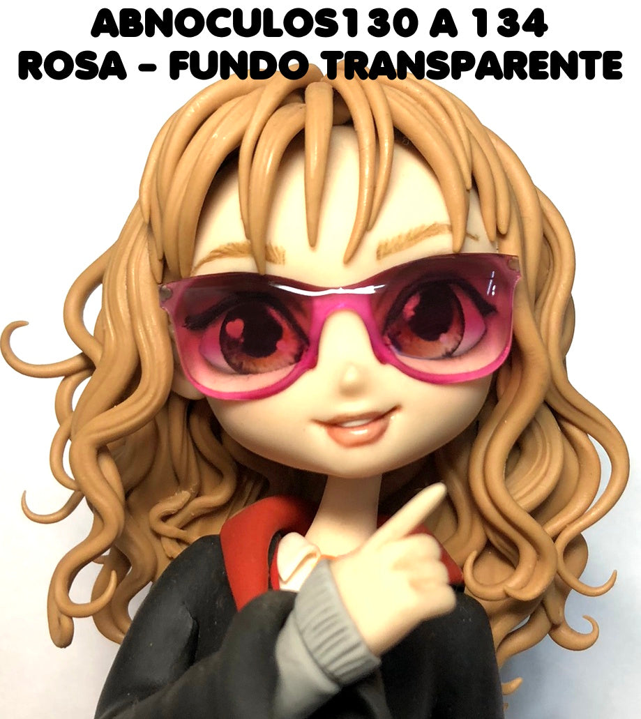 Oculos RESINADOS ESCUROS FUNDO TRANSPARENTE- ABNOCULOS130 A 134