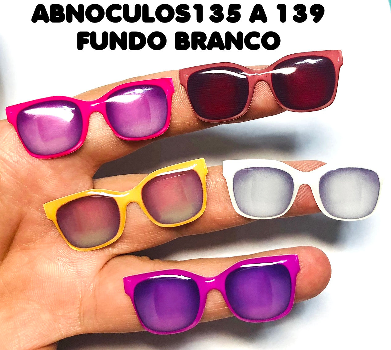 Oculos RESINADOS ESCUROS FUNDO BRANCO - ABNOCULOS135 A 139