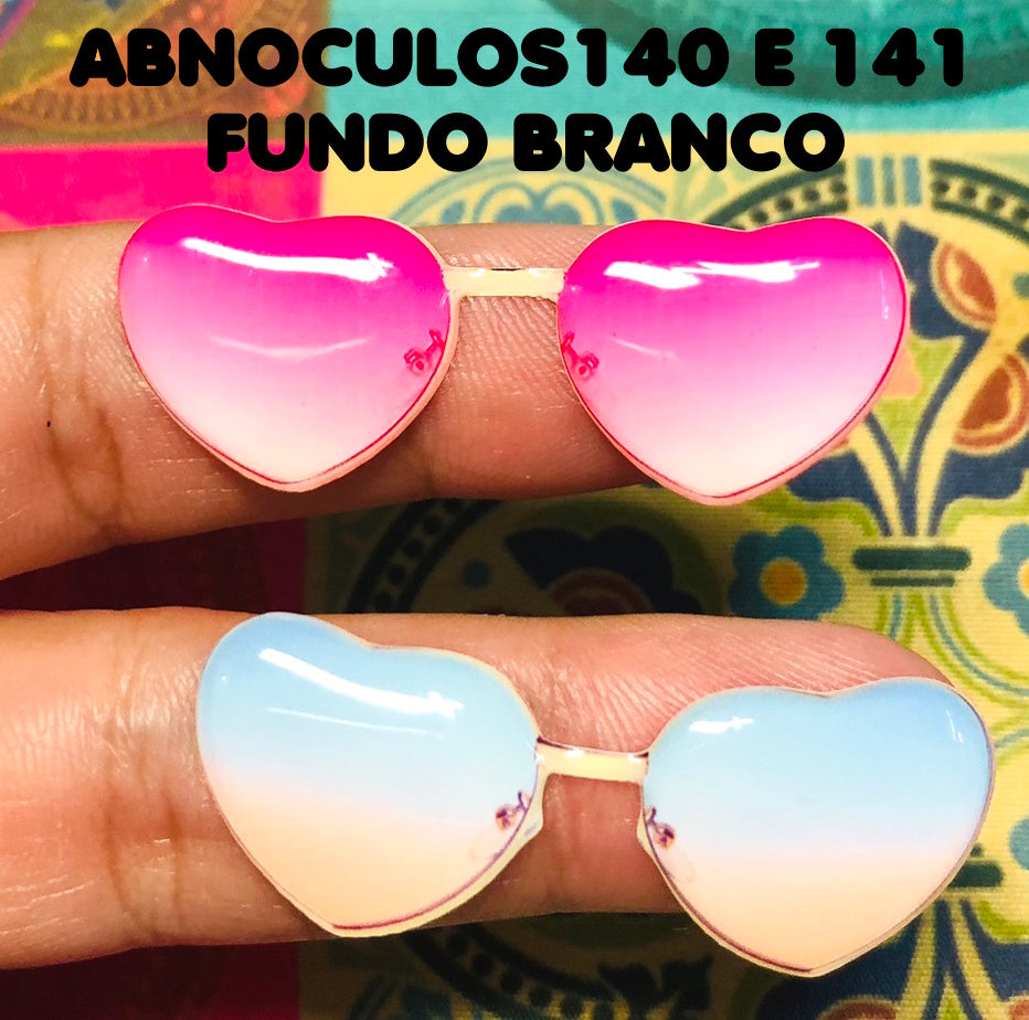 Oculos RESINADOS ESCUROS FUNDO BRANCO - ABNOCULOS140 E 141