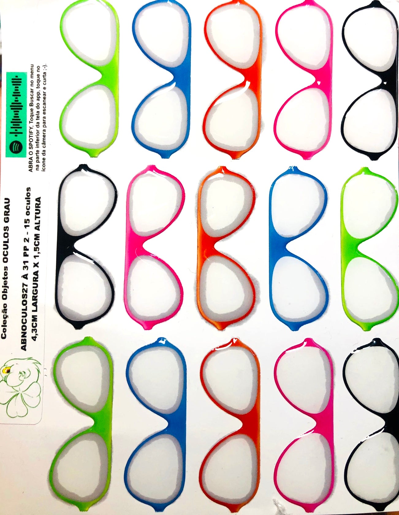 Oculos RESINADOS GRAU - ABNOCULOS27 A 31