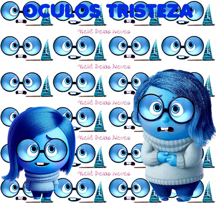 Oculos RESINADOS DIVERTIDAMENTE ABNOCULOSTRISTEZA