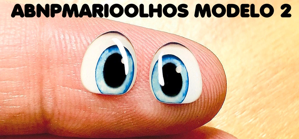 Olhos RESINADOS ABNPMARIOOLHOS MARIO BROS