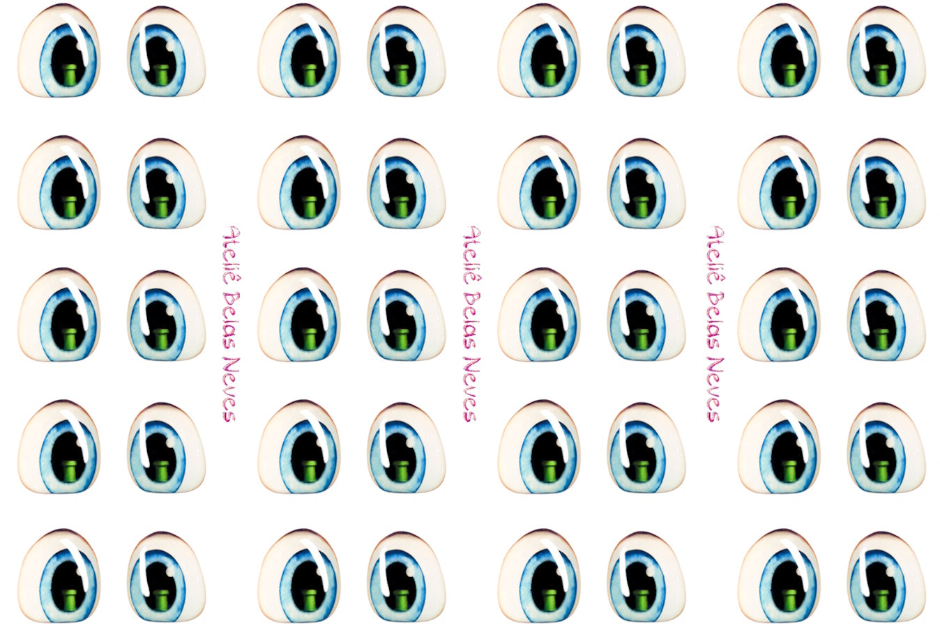 Olhos RESINADOS ABNPMARIOOLHOS MARIO BROS