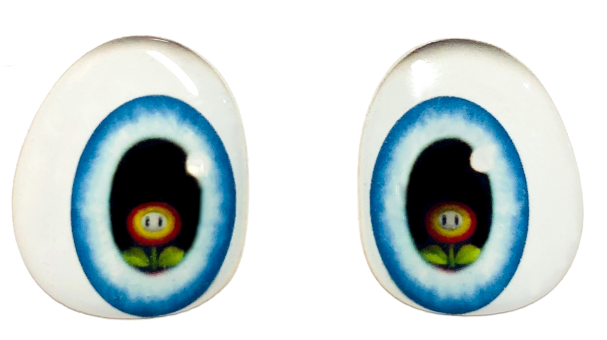 Olhos RESINADOS ABNPMARIOOLHOS MARIO BROS
