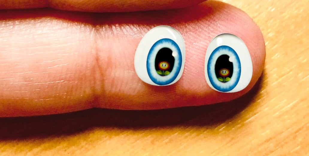 Olhos RESINADOS ABNPMARIOOLHOS MARIO BROS