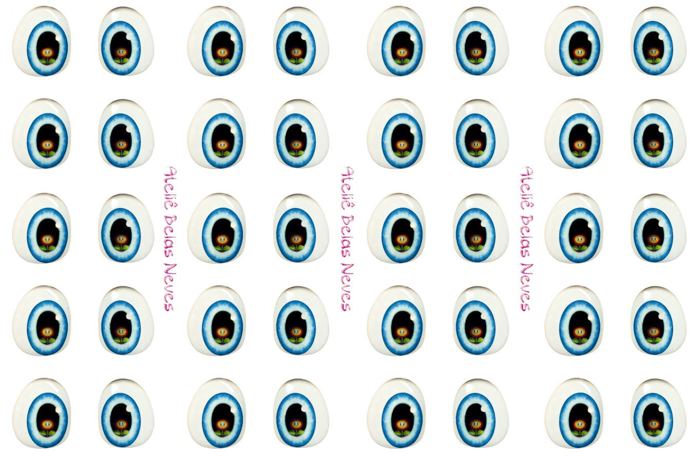 Olhos RESINADOS ABNPMARIOOLHOS MARIO BROS