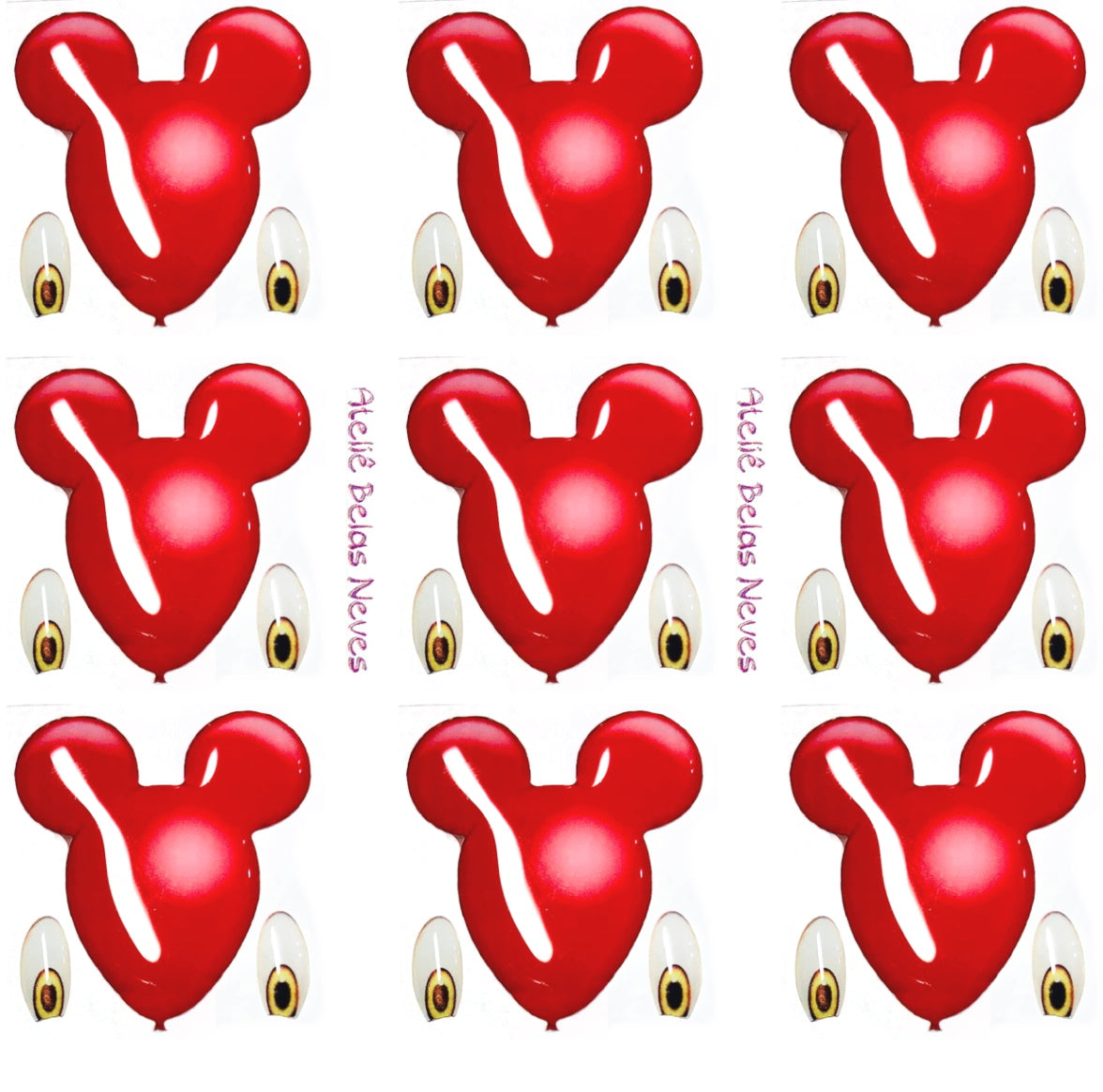 Olhos RESINADOS ABNPMICKEY PERSONAGENS