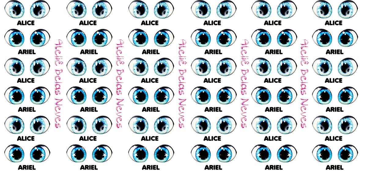 Olhos RESINADOS PRINCESAS ABNPRINCESINHASOLHOS