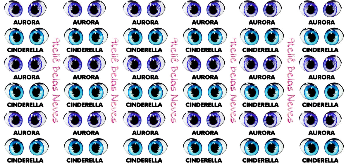 Olhos RESINADOS PRINCESAS ABNPRINCESINHASOLHOS