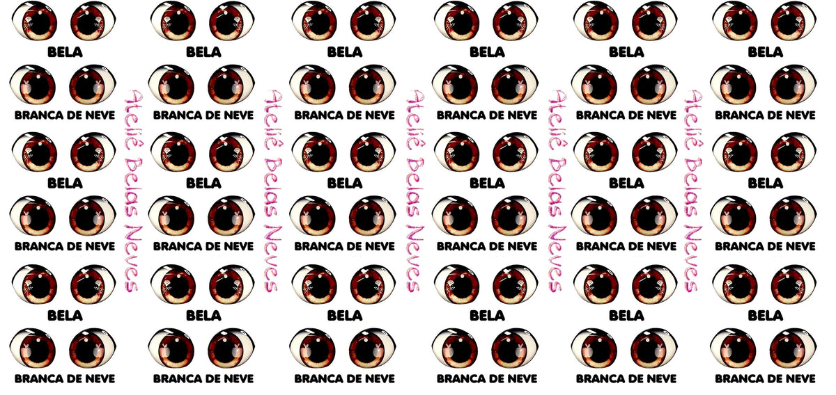 Olhos RESINADOS PRINCESAS ABNPRINCESINHASOLHOS