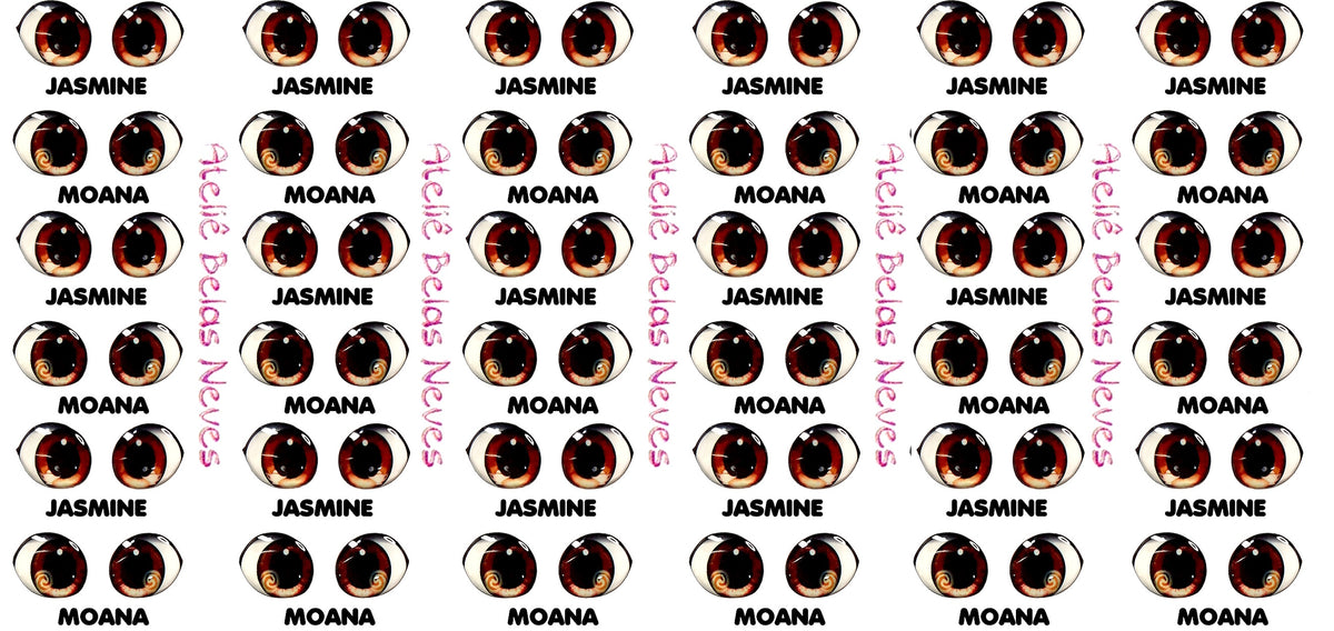 Olhos RESINADOS PRINCESAS ABNPRINCESINHASOLHOS