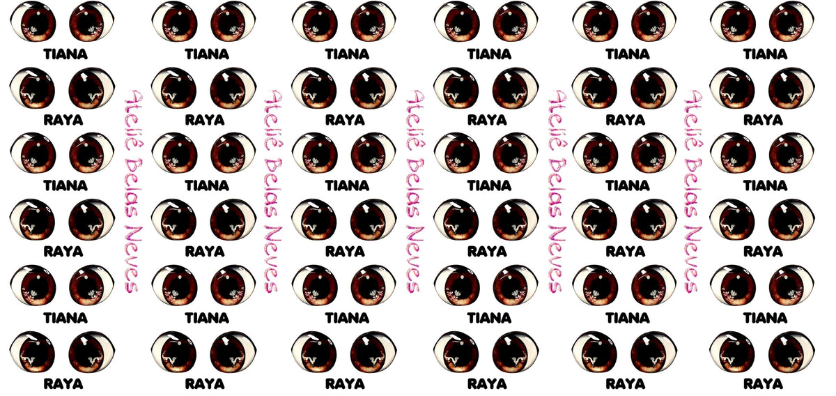 Olhos RESINADOS PRINCESAS ABNPRINCESINHASOLHOS