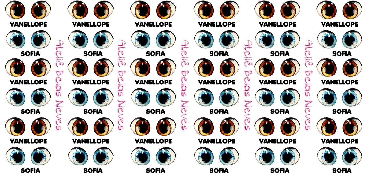 Olhos RESINADOS PRINCESAS ABNPRINCESINHASOLHOS