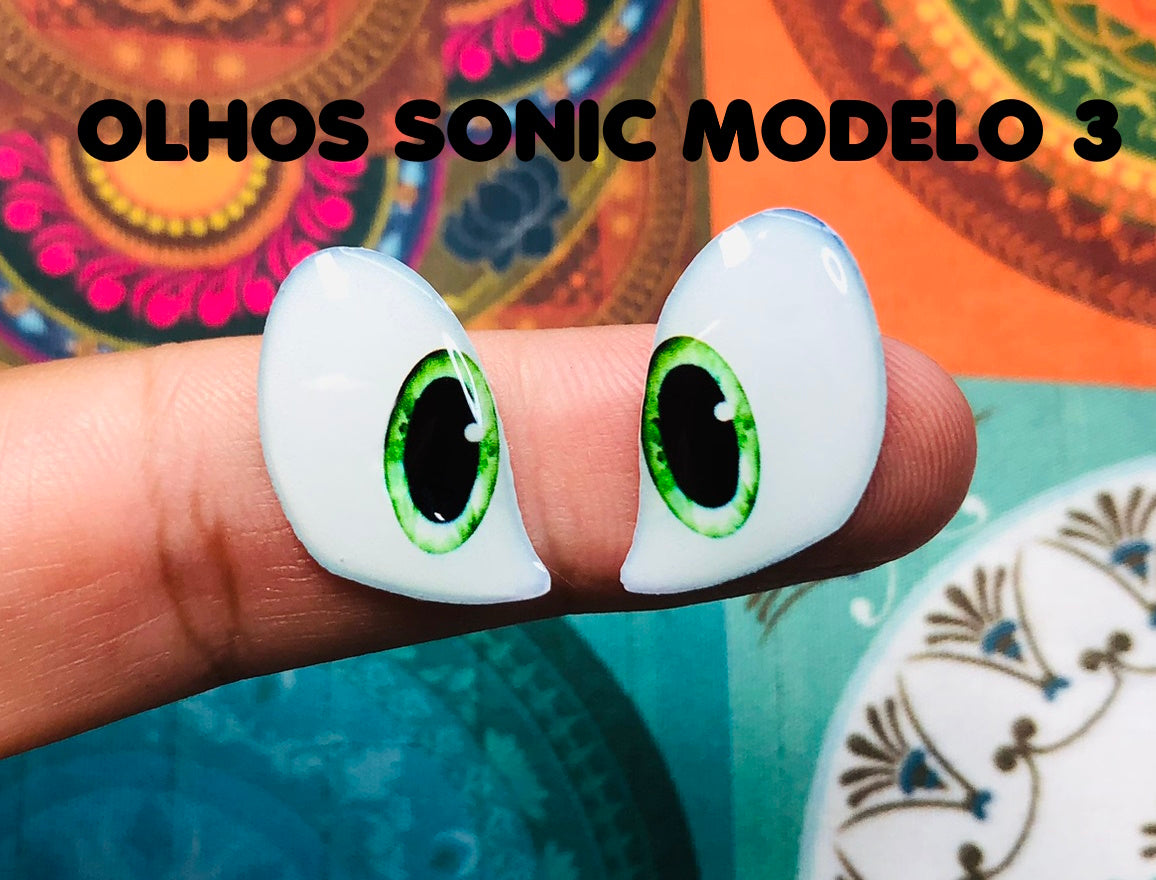 Olhos Resinados PERSONAGENS SONIC ABNPSONIC MODELO 3
