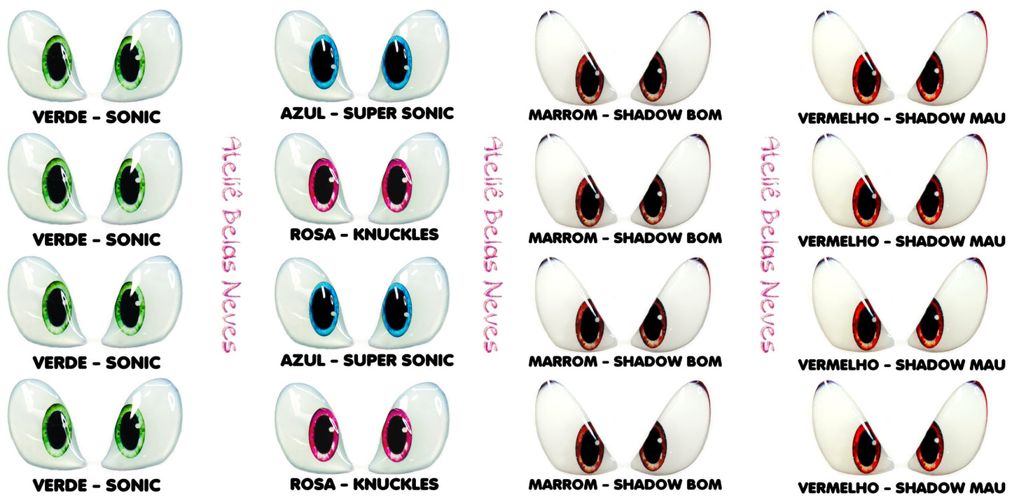 Olhos Resinados PERSONAGENS SONIC ABNPSONIC MODELO 3
