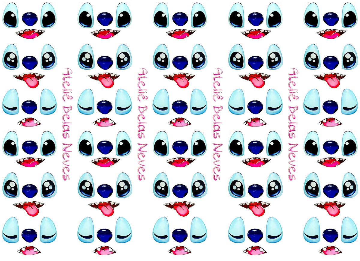Rostos RESINADOS STITCH ABNPSTITCH ROSTO