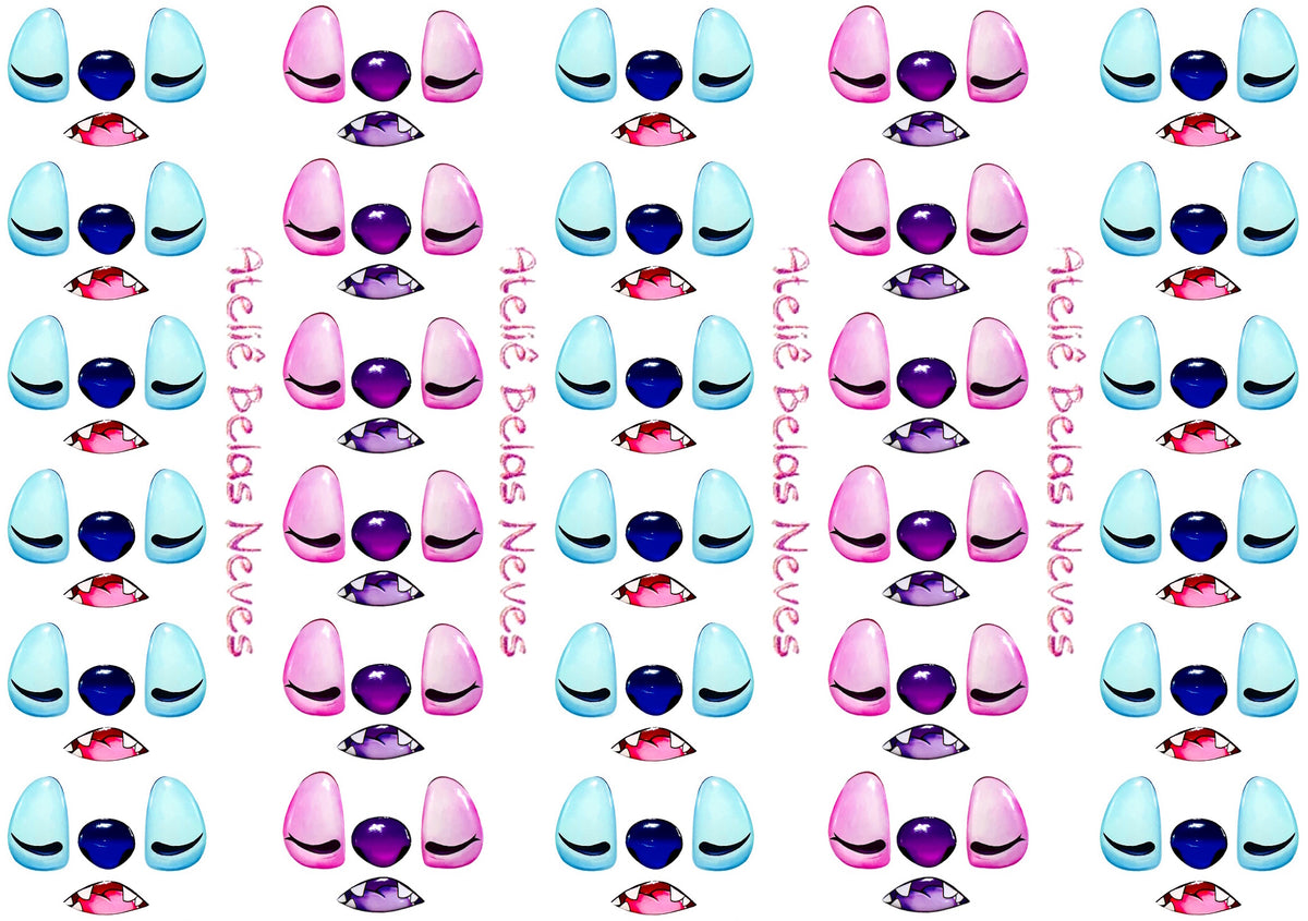 Rostos RESINADOS STITCH ABNPSTITCH ROSTO