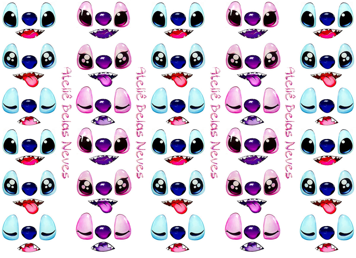 Rostos RESINADOS STITCH ABNPSTITCH ROSTO