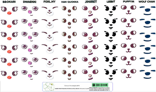 Rostos RESINADOS ABNPSTRAYKIDSROSTOSMASCOTES - MASCOTES SKZOO