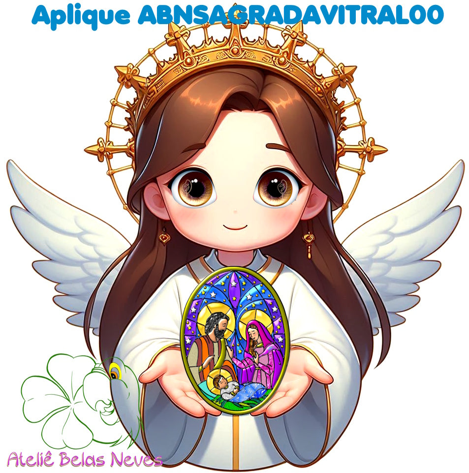 Apliques RESINADOS ABNIMAGENSVITRAIS JESUS DIVINO SAGRADA