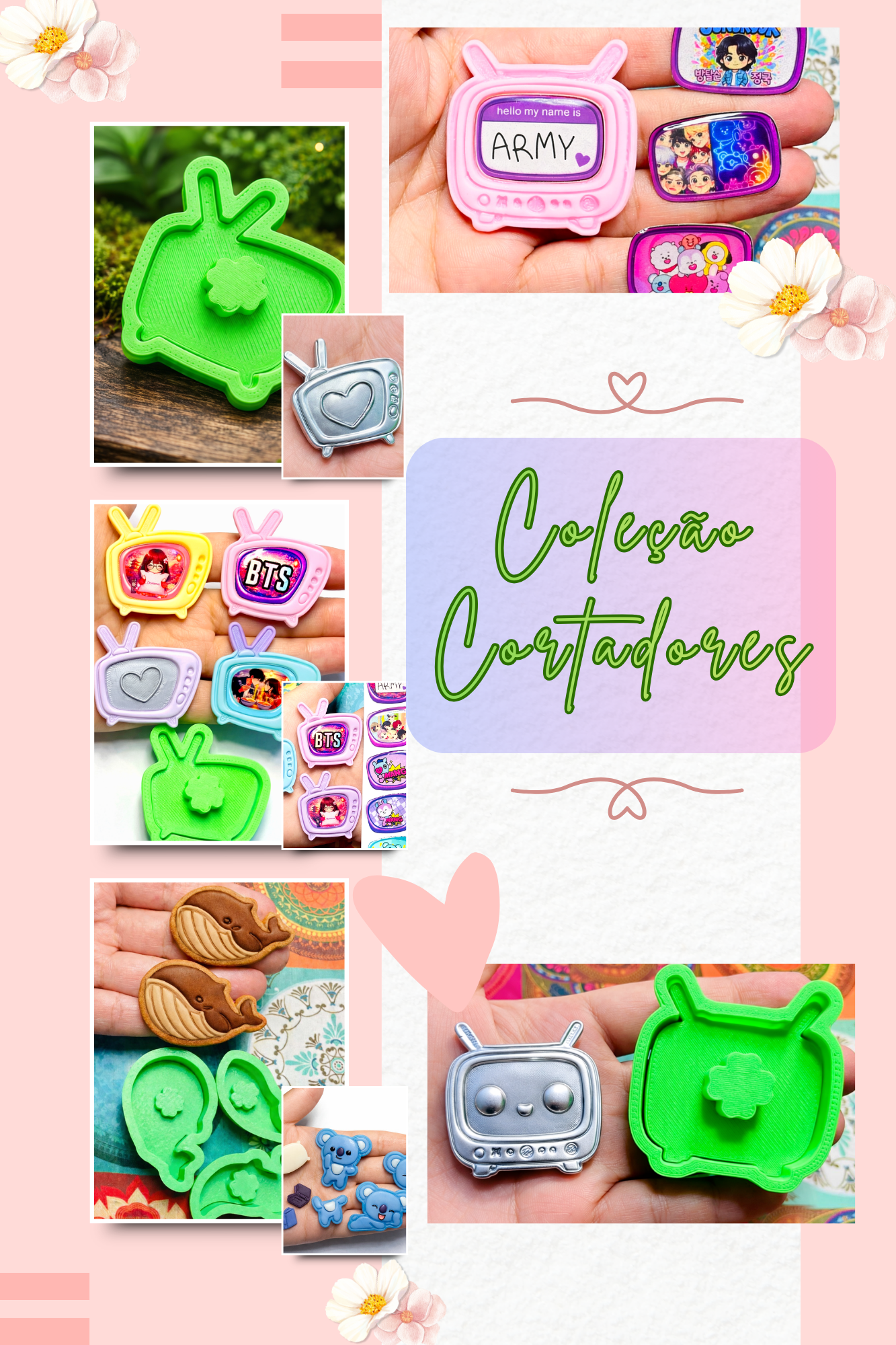 Coleção de CORTADORES - MARCADORES - CARIMBOS 3D