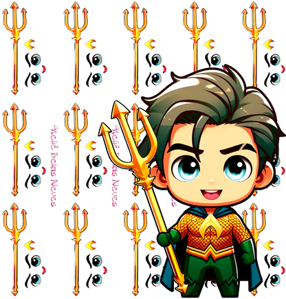 KIT RESINADOS Rostos e elementos AQUAMAN ABNAQUAMANKIT