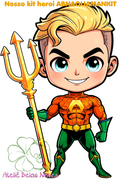 KIT RESINADOS Rostos e elementos AQUAMAN ABNAQUAMANKIT