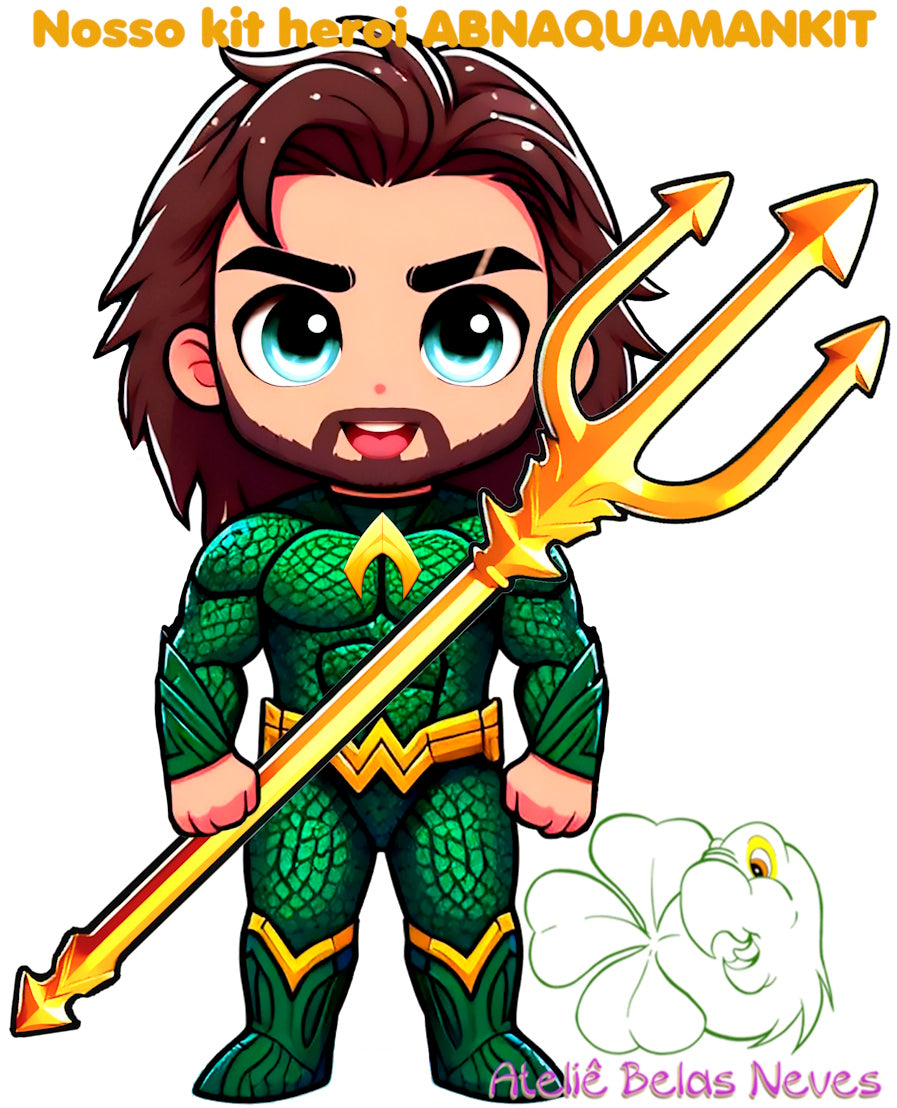 KIT RESINADOS Rostos e elementos AQUAMAN ABNAQUAMANKIT