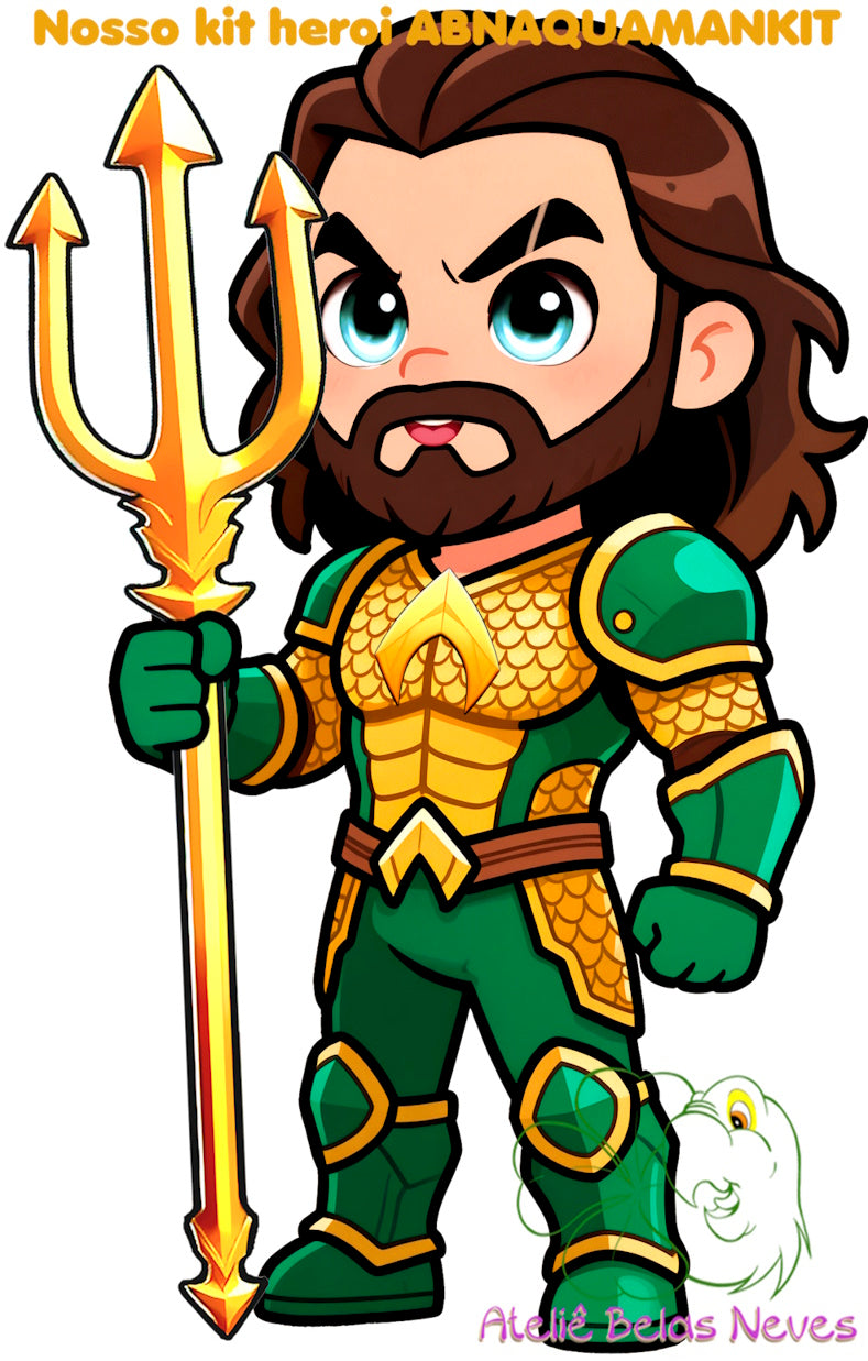 KIT RESINADOS Rostos e elementos AQUAMAN ABNAQUAMANKIT