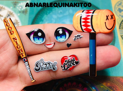 KIT RESINADOS Rostos e elementos ARLEQUINA ABNARLEQUINAKIT00