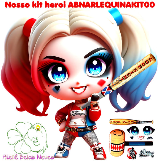 KIT RESINADOS Rostos e elementos ARLEQUINA ABNARLEQUINAKIT00