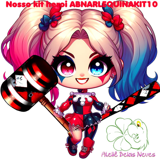 KIT RESINADOS Rostos e elementos ARLEQUINA ABNARLEQUINAKIT10