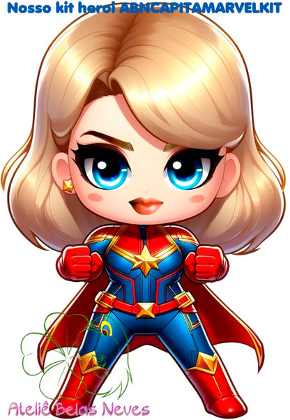 KIT RESINADOS Rostos e elementos CAPITA MARVEL ABNCAPITAMARVELKIT
