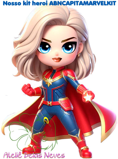 KIT RESINADOS Rostos e elementos CAPITA MARVEL ABNCAPITAMARVELKIT