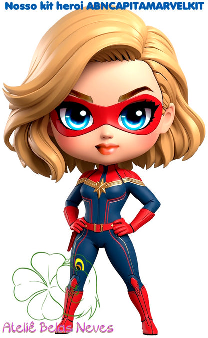KIT RESINADOS Rostos e elementos CAPITA MARVEL ABNCAPITAMARVELKIT