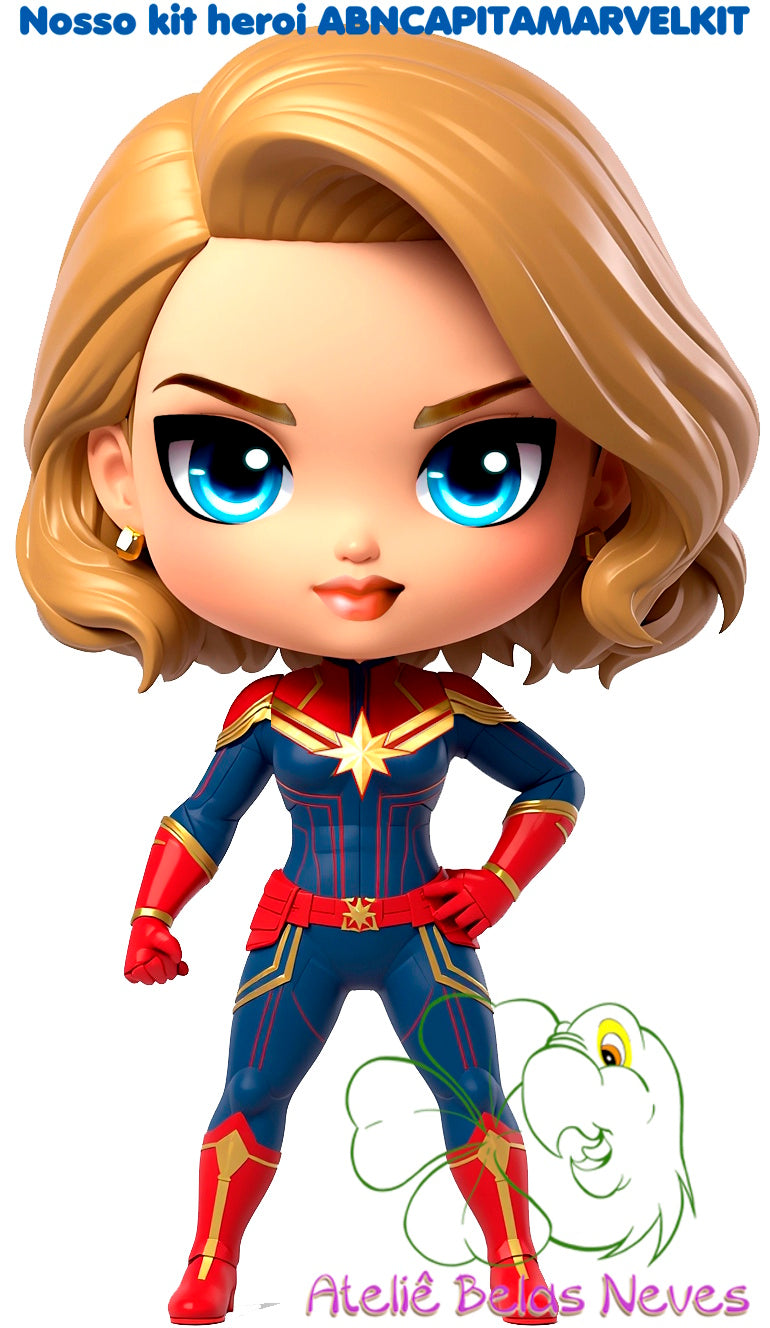 KIT RESINADOS Rostos e elementos CAPITA MARVEL ABNCAPITAMARVELKIT