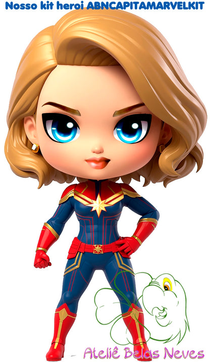 KIT RESINADOS Rostos e elementos CAPITA MARVEL ABNCAPITAMARVELKIT