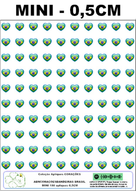 Apliques TRANSFER ABNCORACOESBANDEIRAS BRASIL E VATICANO
