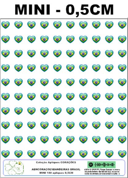 Apliques TRANSFER ABNCORACOESBANDEIRAS BRASIL E VATICANO